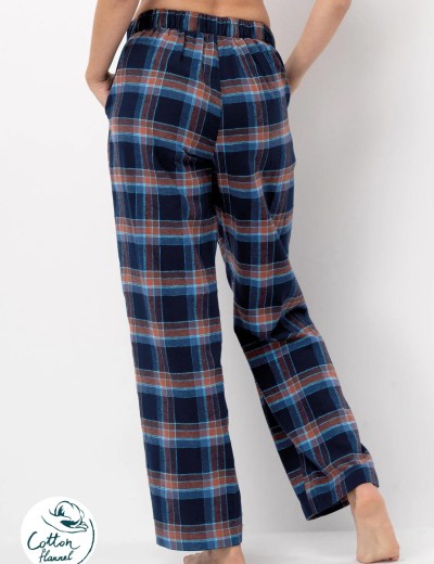 Домашние фланелевые брюки Key LHE 431, Цвет: тёмно-синий, Размеры: S, изображение 2