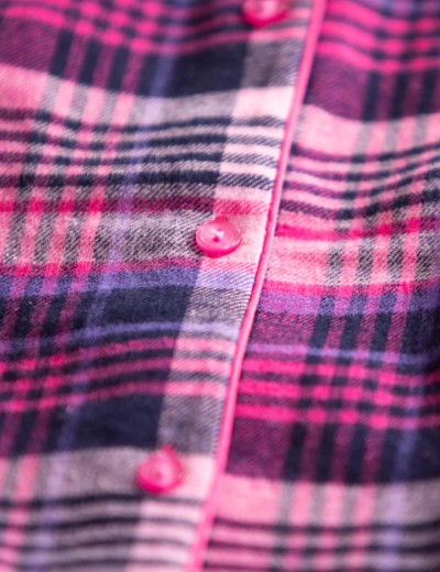 Длинная фланелевая рубашка Key LND 490, Цвет: фиолетовый, Размеры: 4XL, изображение 4