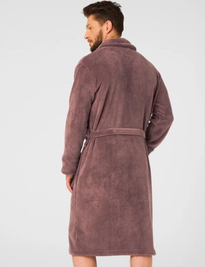 Теплый мужской халат Key MGL 255 латте, Цвет: латте, Размеры: XL/2XL, изображение 2