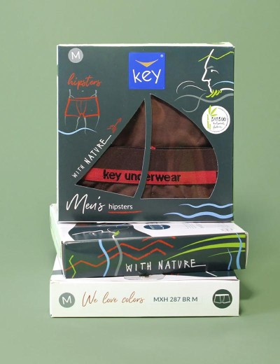 Облегающие боксеры Key MXH 287 коричневый, Цвет: коричневый, Размеры: M, изображение 2