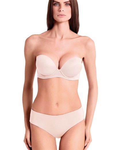 Бюстгальтер супер пуш-ап Lormar Double Extra ULTRASHINE talco, Цвет: talco (пудровый), Размеры: 70B, изображение 4