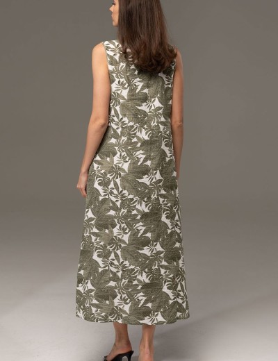 Сарафан из хлопкового муслина Mia-Amore AVANTA 5375, Цвет: оливковый, Размеры: S, изображение 2