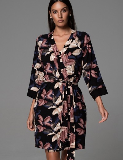 Трикотажный халат с принтом Mia-Amore DAIANA 5573, Цвет: мультицвет, Размеры: 2XL/3XL, изображение 3