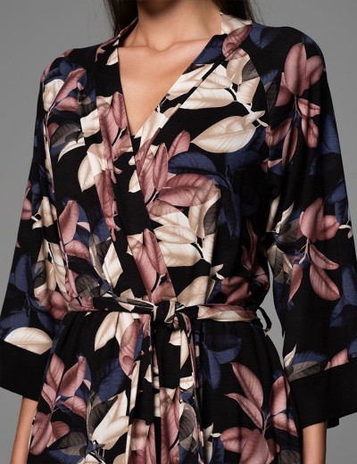 Трикотажный халат с принтом Mia-Amore DAIANA 5573, Цвет: мультицвет, Размеры: 2XL/3XL, изображение 4