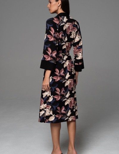 Длинный запашной халат Mia-Amore DAIANA 5579, Цвет: мультицвет, Размеры: 2XL/3XL, изображение 3