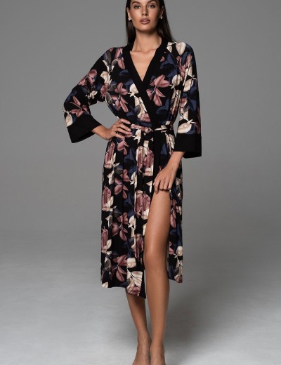 Длинный запашной халат Mia-Amore DAIANA 5579, Цвет: мультицвет, Размеры: 2XL/3XL, изображение 2