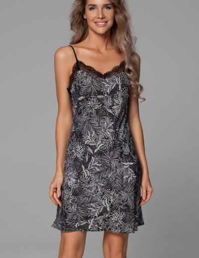 Короткая сорочка из вискозы Mia-Amore JOLINE 5580, Цвет: черный, Размеры: 2XL Короткая сорочка из вискозы Mia-Amore JOLINE 5580, Цвет: черный, Размеры: 2XL