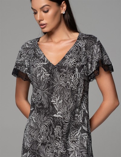 Сорочка с коротким рукавом Mia-Amore JOLINE 5584, Цвет: черный, Размеры: 2XL, изображение 3 Сорочка с коротким рукавом Mia-Amore JOLINE 5584, Цвет: черный, Размеры: 2XL, изображение 3