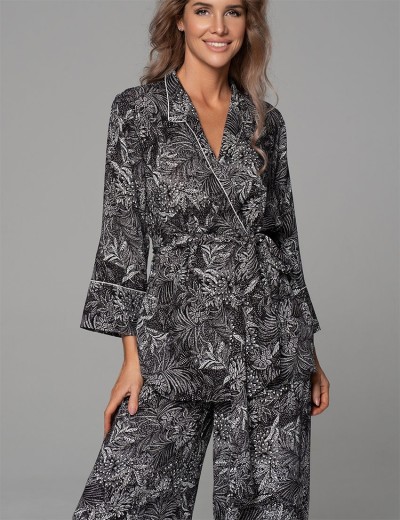 Классическая пижама с брюками Mia-Amore JOLINE 5587, Цвет: черный, Размеры: 2XL Классическая пижама с брюками Mia-Amore JOLINE 5587, Цвет: черный, Размеры: 2XL