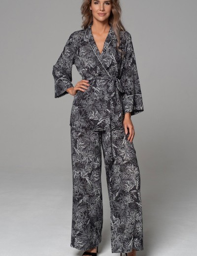 Классическая пижама с брюками Mia-Amore JOLINE 5587, Цвет: черный, Размеры: 2XL, изображение 3 Классическая пижама с брюками Mia-Amore JOLINE 5587, Цвет: черный, Размеры: 2XL, изображение 3