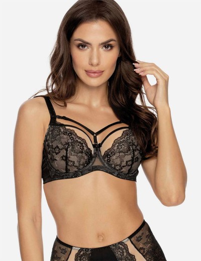 Мягкий бюстгальтер на пышную грудь Orhideja 126-438 черный-пион, Цвет: черный-пион, Размеры: 105E, изображение 3 Мягкий бюстгальтер на пышную грудь Orhideja 126-438 черный-пион, Цвет: черный-пион, Размеры: 105E, изображение 3