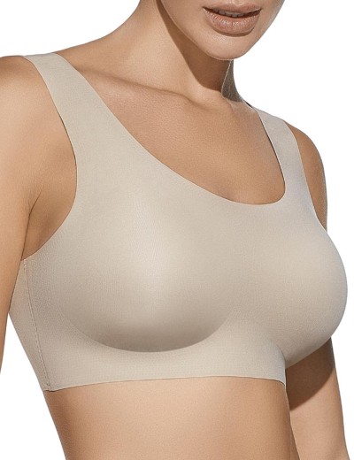 Бесшовный бюстгальтер-топ Selene OLIVIA серо-бежевый, Цвет: серо-бежевый, Размеры: M Бесшовный бюстгальтер-топ Selene OLIVIA серо-бежевый, Цвет: серо-бежевый, Размеры: M