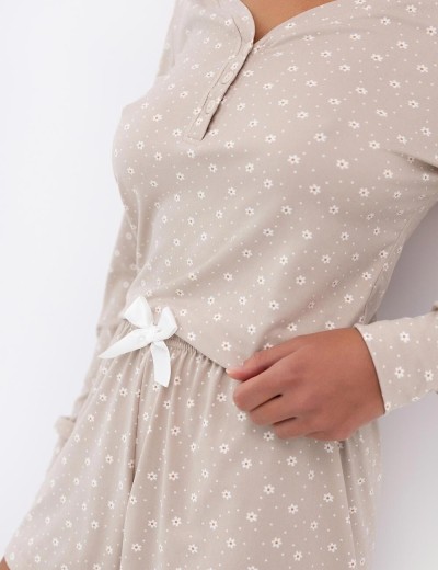 Женская пижама с шортами Sensis BAYLEE, Цвет: бежевый, Размеры: M, изображение 3