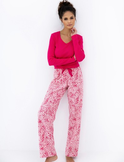 Женская пижама с брюками Sensis LANDRY, Цвет: фуксия, Размеры: XL, изображение 2