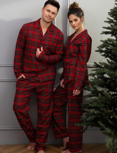Мужская пижама в клетку Sensis PHILIP, Цвет: красный, Размеры: M, изображение 2
