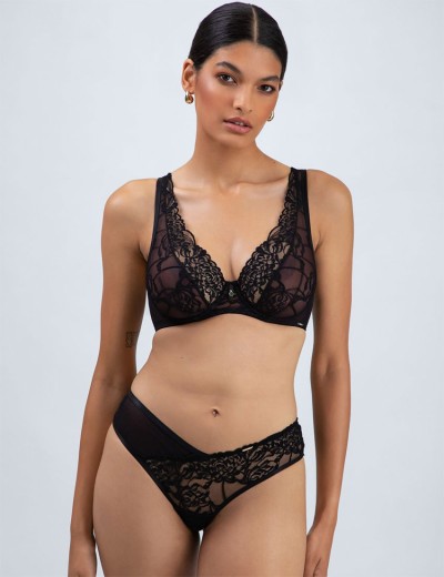 Трусы бразилиана Alles TRUFFLE NOIR brazyliany, Цвет: черный, Размеры: S, изображение 3