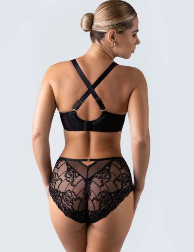 Бюстгальтер на большую грудь Alles TRUFFLE NOIR M plus bralette, Цвет: черный, Размеры: 65H, изображение 7