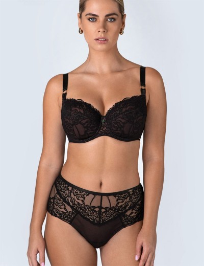 Бюстгальтер полупоролоновый Alles TRUFFLE NOIR PU, Цвет: черный, Размеры: 70F, изображение 2