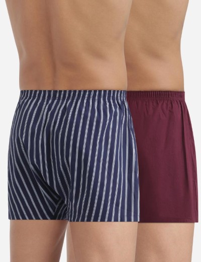 Набор мужских трусов (2 шт) Dim 0DXY полоски/красный чили, Цвет: полоски/красный чили, Размеры: L, изображение 2