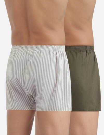 Набор мужских трусов (2 шт) Dim 0DXY ретро полоски/зеленый, Цвет: ретро полоски/зелены, Размеры: L, изображение 2