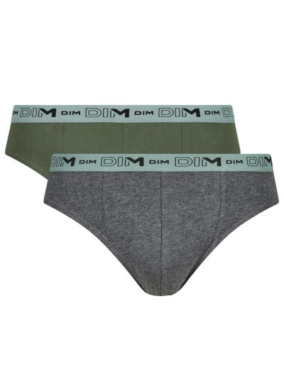 Набор мужских слипов (2 шт) Dim 0EAZ серый/хаки, Цвет: серый/хаки, Размеры: 3XL, изображение 3