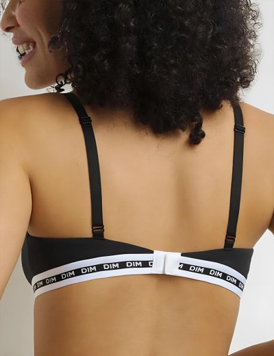 Бюстгальтер без каркасов из хлопка с модалом Dim ICON 0DD7 чёрный, Цвет: чёрный, Размеры: XS, изображение 2