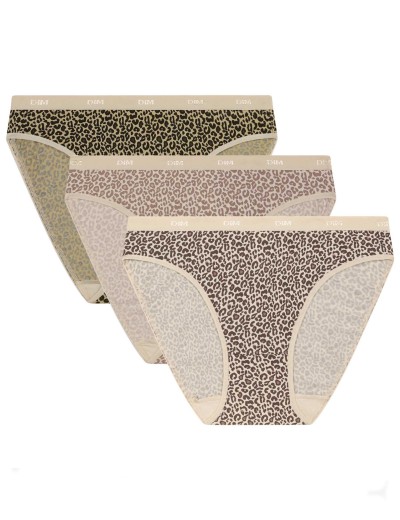 Набор хлопковых трусиков Dim LES POCKETS COTON 4C17 кошачий шик - 3 штуки, Цвет: кошачий шик, Размеры: XXS/XS, изображение 4