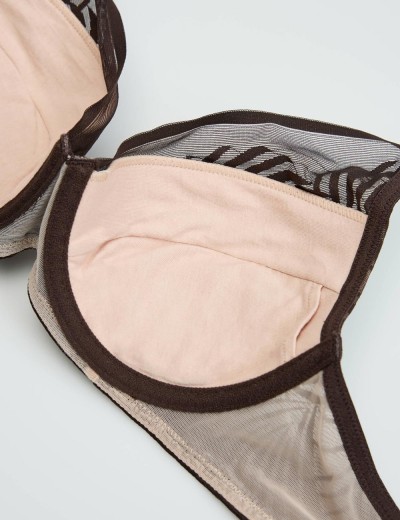 Бюстгальтер с пуш-ап вкладышами Esotiq 43521 NACRE шоколадный, Цвет: шоколадный, Размеры: 65D, изображение 4