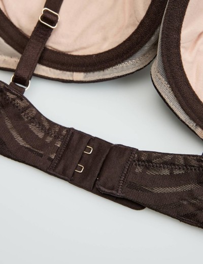 Бюстгальтер с пуш-ап вкладышами Esotiq 43521 NACRE шоколадный, Цвет: шоколадный, Размеры: 65D, изображение 5