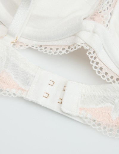 Кружевной бюстгальтер пуш-ап Esotiq 43633 KAVI шампань, Цвет: шампань, Размеры: 65C, изображение 6