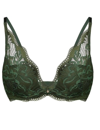 Кружевной бюстгальтер пуш-ап Esotiq 43633 KAVI тёмно-зелёный, Цвет: тёмно-зелёный, Размеры: 65C, изображение 8