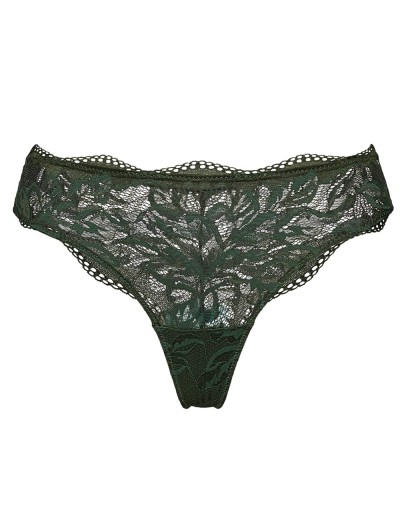 Кружевные стринги Esotiq 43635 KAVI тёмно-зелёный, Цвет: тёмно-зелёный, Размеры: S, изображение 4