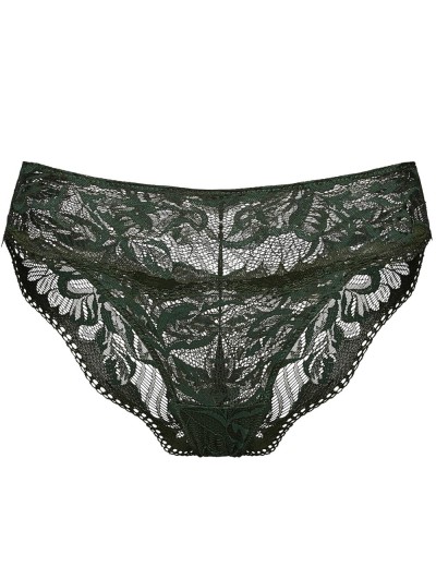 Трусики слипы кружевные Esotiq 43636 KAVI тёмно-зелёный, Цвет: тёмно-зелёный, Размеры: S, изображение 4
