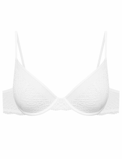 Мягкий кружевной бюстгальтер Esotiq 43655 CARIS белый, Цвет: белый, Размеры: 65C, изображение 5