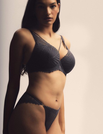 Бюстгальтер с пуш-ап вкладышами Esotiq 44220 ONIKA графит, Цвет: графит, Размеры: 65E, изображение 4