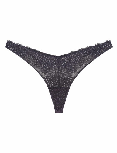 Кружевные трусы стринги Esotiq 44325 CARIS графит, Цвет: графит, Размеры: S, изображение 4