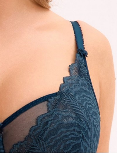 Кружевной бюстгальтер Gaia 1229 JESSIA M темно-синий, Цвет: темно-синий, Размеры: 70G, изображение 4