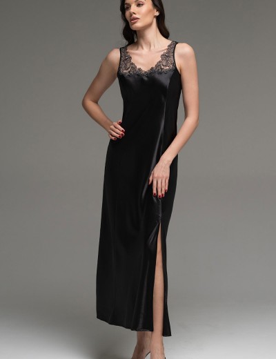 Сорочка с кружевными бретелями Mia-Amore LILIROSE 4598 черный, Цвет: черный, Размеры: 2XL, изображение 4