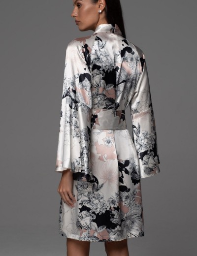 Халат-кимоно с широким рукавом Mia-Amore TRINITY 4763, Цвет: мультицвет, Размеры: 2XL/3XL, изображение 2