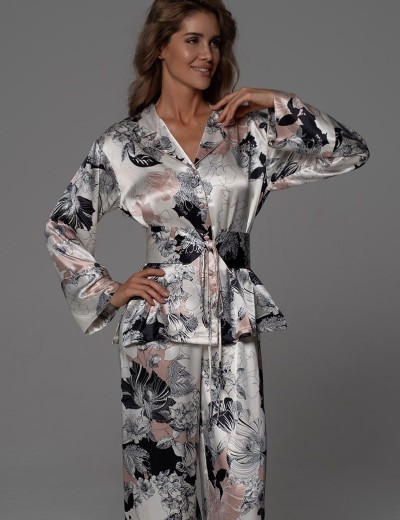 Классическая шёлковая пижама Mia-Amore TRINITY 4766, Цвет: мультицвет, Размеры: 3XL, изображение 3