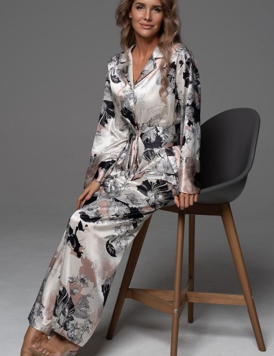 Классическая шёлковая пижама Mia-Amore TRINITY 4766, Цвет: мультицвет, Размеры: 3XL, изображение 4