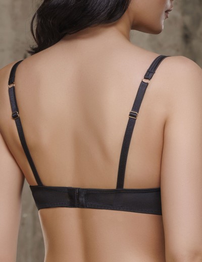 Бюстгальтер из полупрозрачной вышивки Mioocchi BEATRICE 8339 nero, Цвет: nero (черный), Размеры: 70B, изображение 2