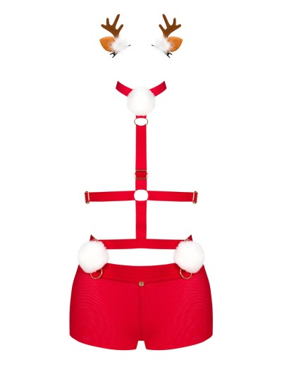 Новогодний ролевой костюм Obsessive MS REINDY, Цвет: красный, Размеры: XS/S, изображение 3