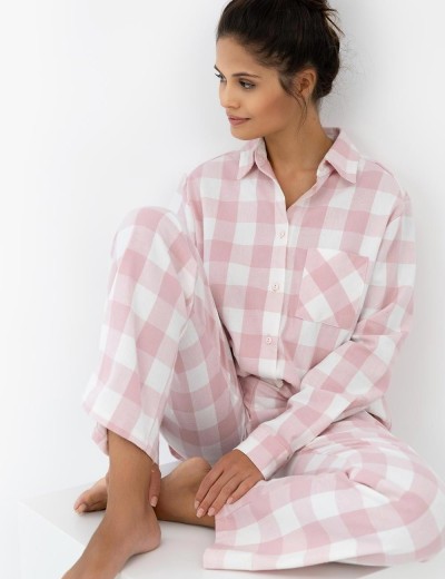 Фланелевая пижама с брюками Sensis MARLEY, Цвет: розовый, Размеры: M, изображение 3