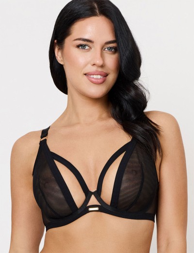 Бюстгальтер из микросетки Subtille HOLLY BLACK bralette, Цвет: черный, Размеры: 100C, изображение 4 Бюстгальтер из микросетки Subtille HOLLY BLACK bralette, Цвет: черный, Размеры: 100C, изображение 4