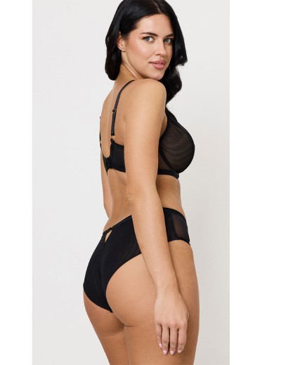 Трусы высокие Subtille HOLLY BLACK brazilian panties, Цвет: черный, Размеры: M, изображение 4