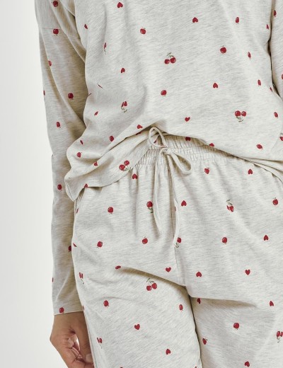 Женская хлопковая пижама Taro 3430 ADELE, Цвет: светло-серый, Размеры: S, изображение 3 Женская хлопковая пижама Taro 3430 ADELE, Цвет: светло-серый, Размеры: S, изображение 3