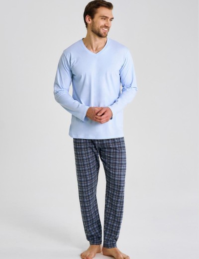 Пижама мужская Taro 3475/3476/3477 MARK голубой, Цвет: голубой, Размеры: 3XL, изображение 2