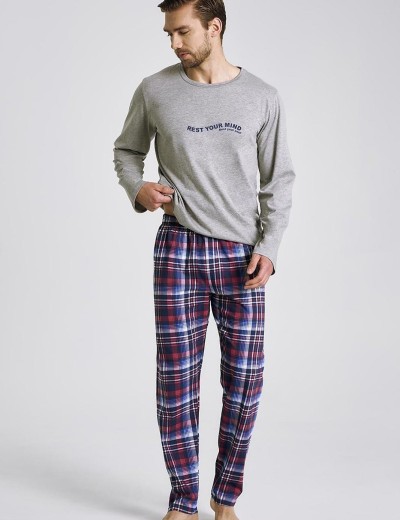 Пижама мужская со штанами Taro 3478 FRANCO, Цвет: меланж, Размеры: L, изображение 2