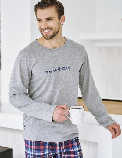 Пижама мужская со штанами Taro 3478 FRANCO, Цвет: меланж, Размеры: L, изображение 3